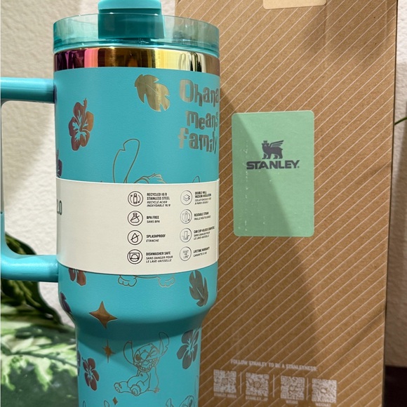 Stanley Teal Travel Mug with Ohana Design- Stitch engraved - Picture 3 of 4